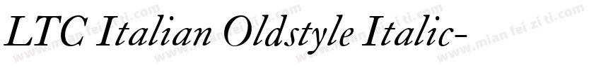 LTC Italian Oldstyle Italic字体转换